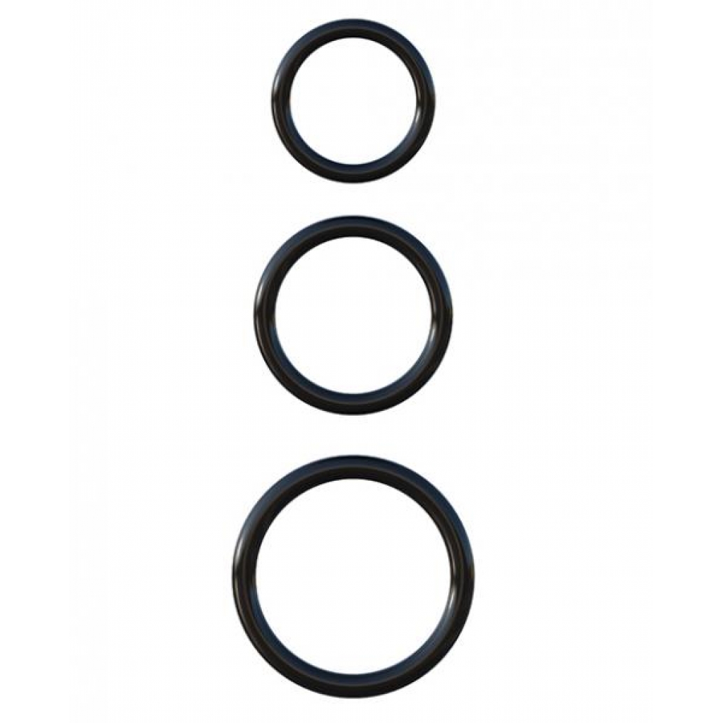 Fantasy C-Ringz Silicone 3 Ring Stamina Set - Black