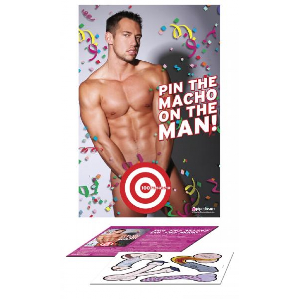 Pin the Macho on the Man - Adult Party Game