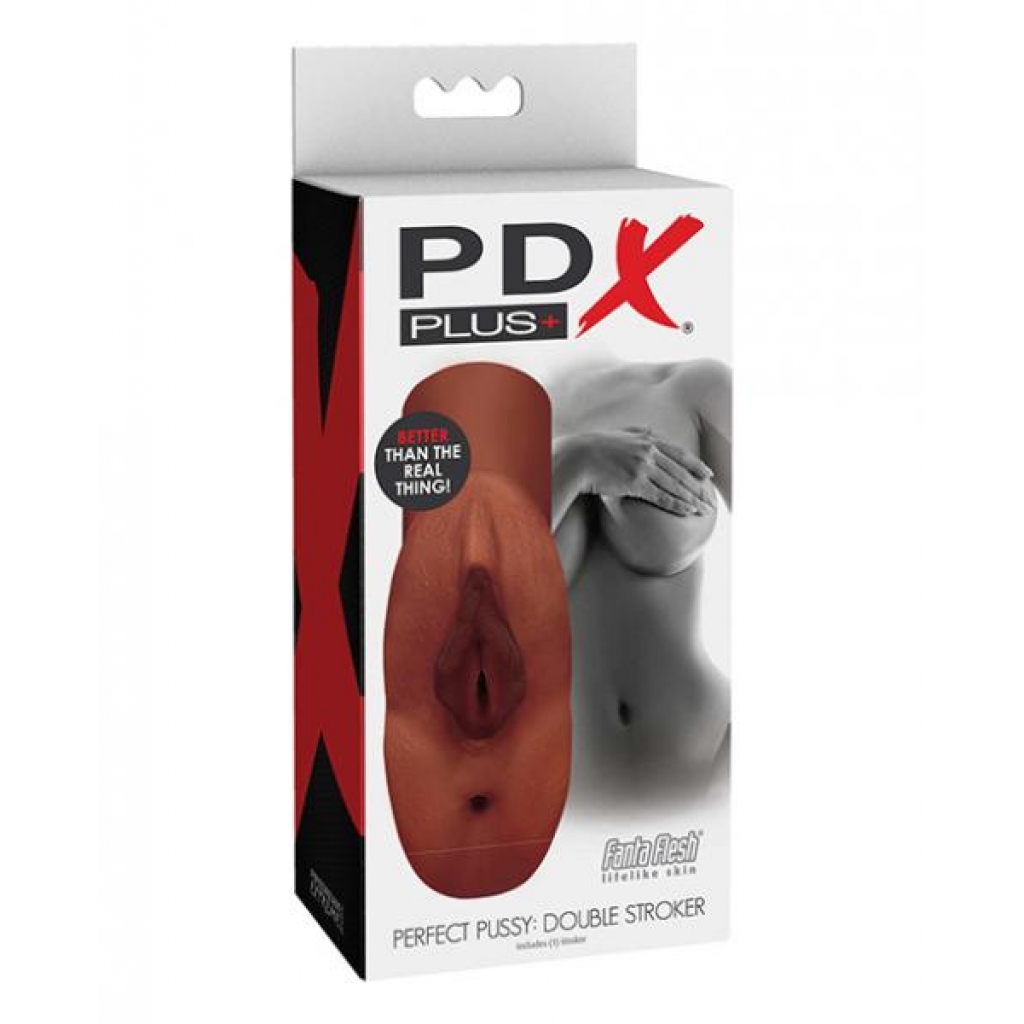 Pdx Plus Perfect Pussy Double Stroker - Brown