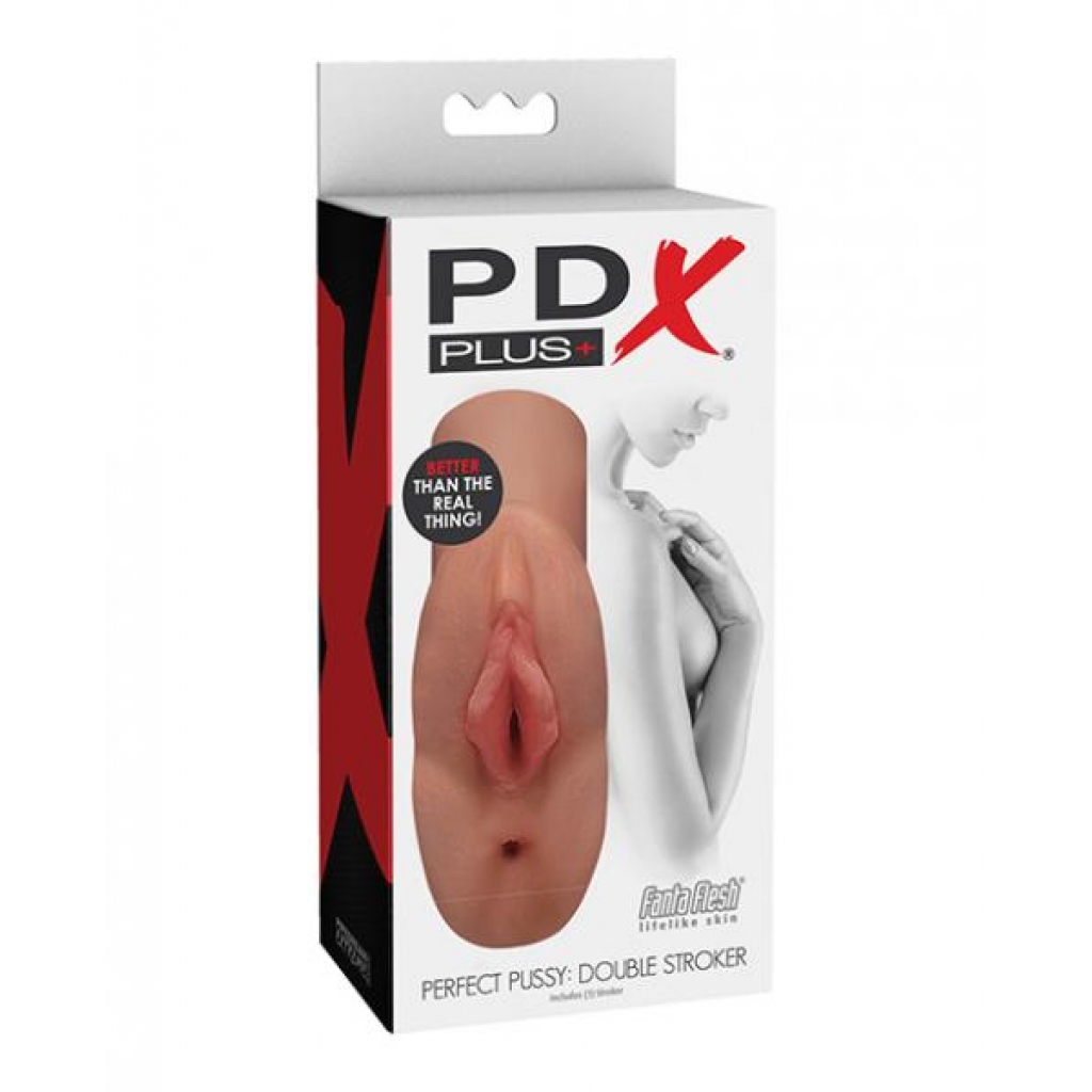 Pdx Plus Perfect Pussy Double Stroker - Tan