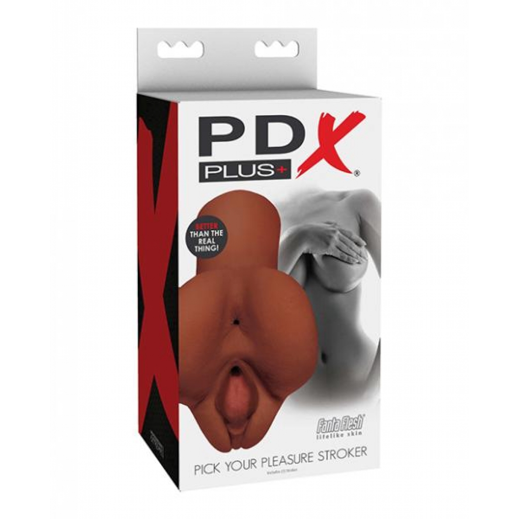 Pdx Plus Pick Your Pleasure Stroker - Brown for Ultimate Realism