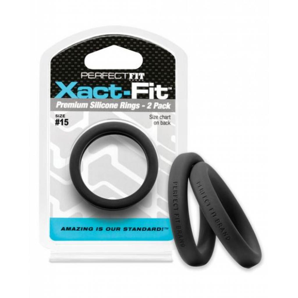 Perfect Fit Xact-Fit #15 Cock Rings - Pack of 2