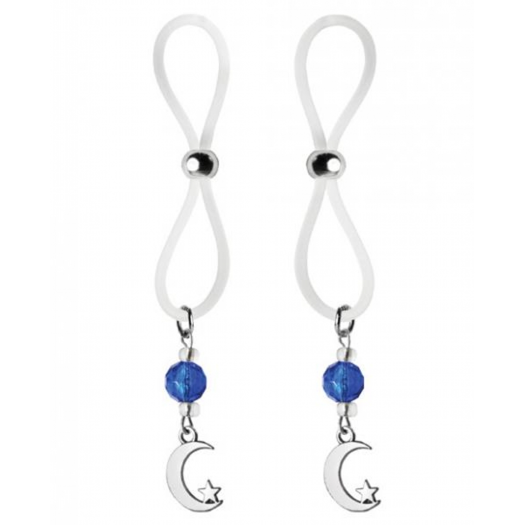 Bijoux De Nip Nipple Halos with Moon and Star Charm