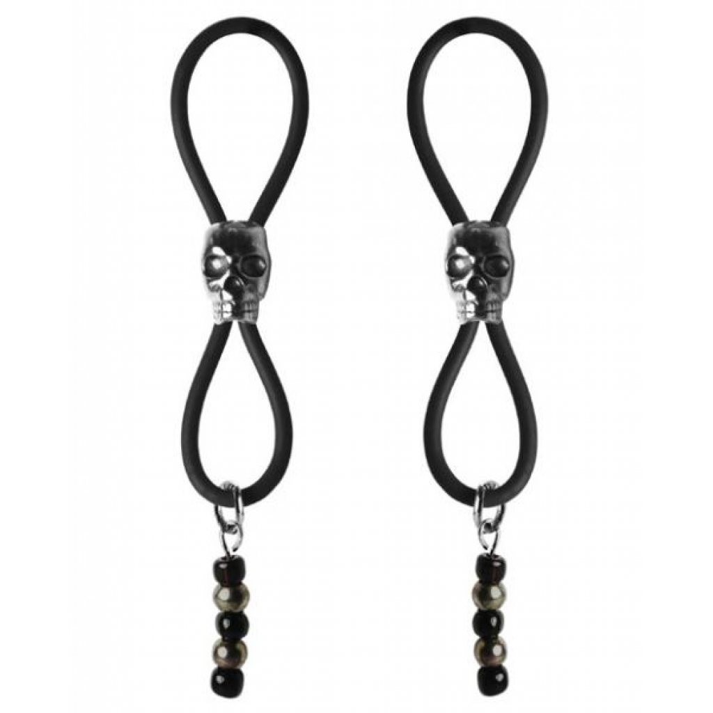 Bijoux De Nip Nipple Halos - Black Skull Slider