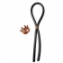 Bolo Lasso Ring with Rose Gold Crown Slider - Black