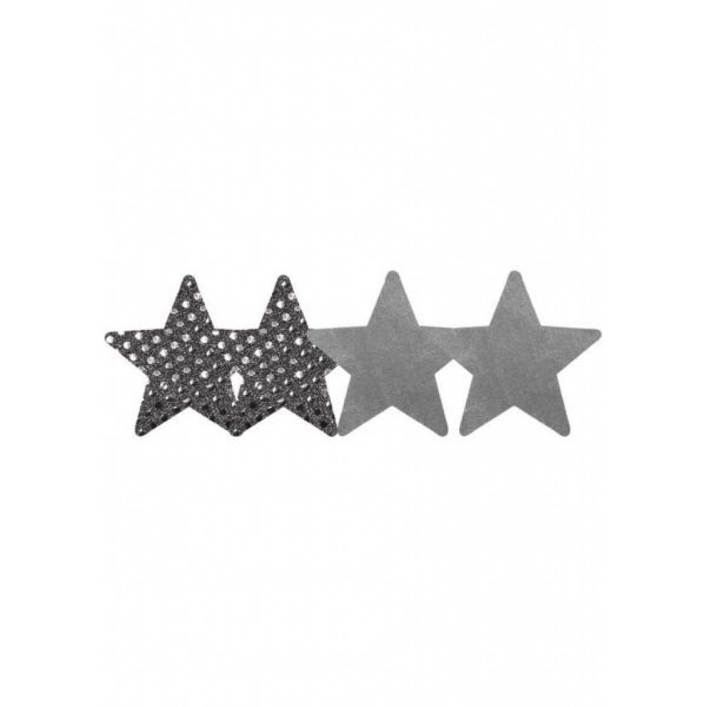 Dark Angel Stars Silver Pack of 2 Premium Pasties