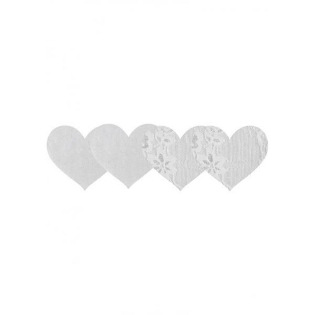 Luminous Hearts Pasties - White Glamour Set