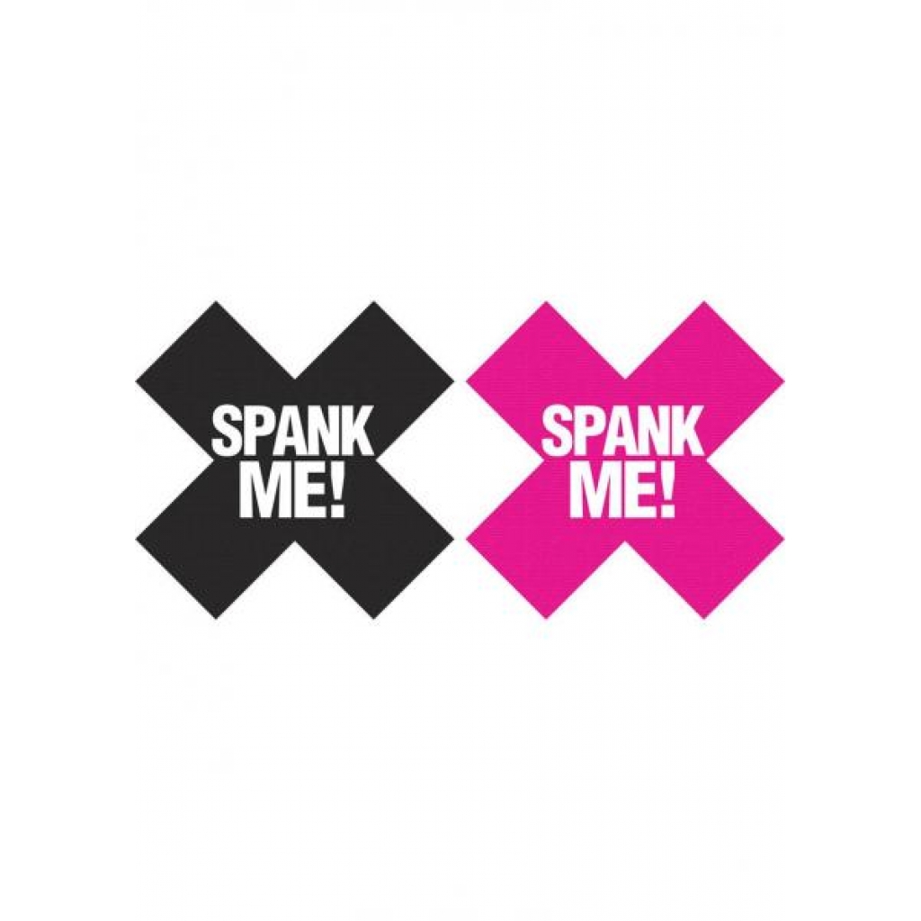 Spank Me X Pasties - Black and Pink Pair