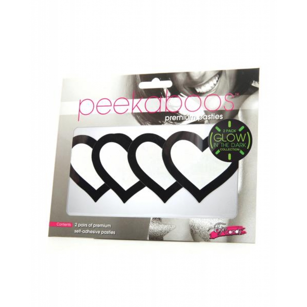 Peekaboo Glow In The Dark Hearts - Pack Of 2