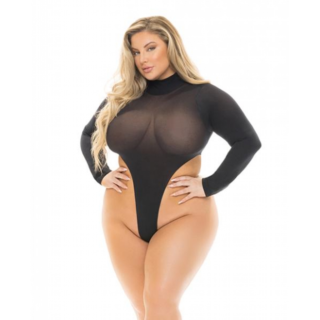 Pink Lipstick High AF Body Suit - Black Qn