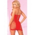 Pink Lipstick Seamless Halter Net Dress Red 1X/2X