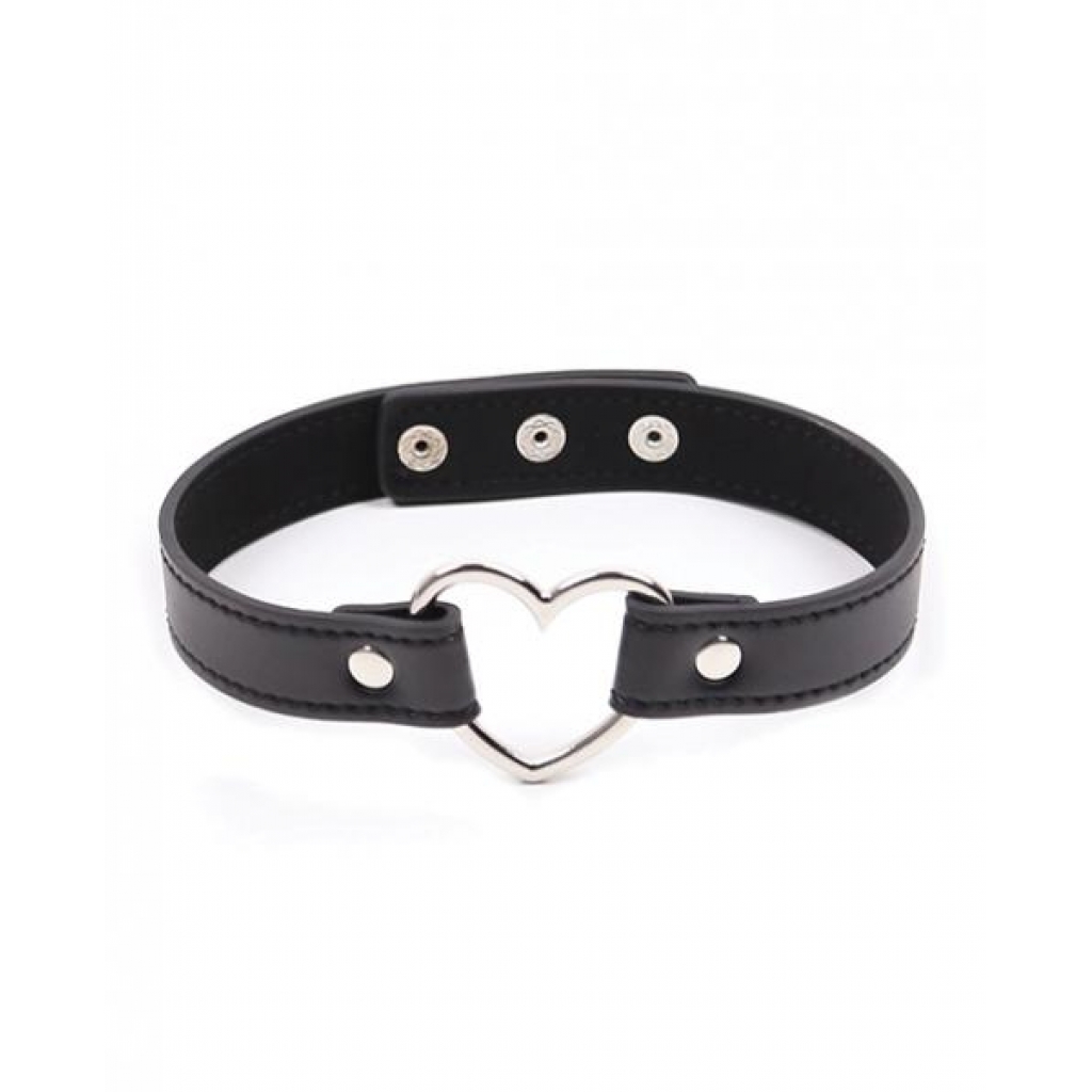 Plesur PVC Heart Connector Choker - Elegant and Edgy