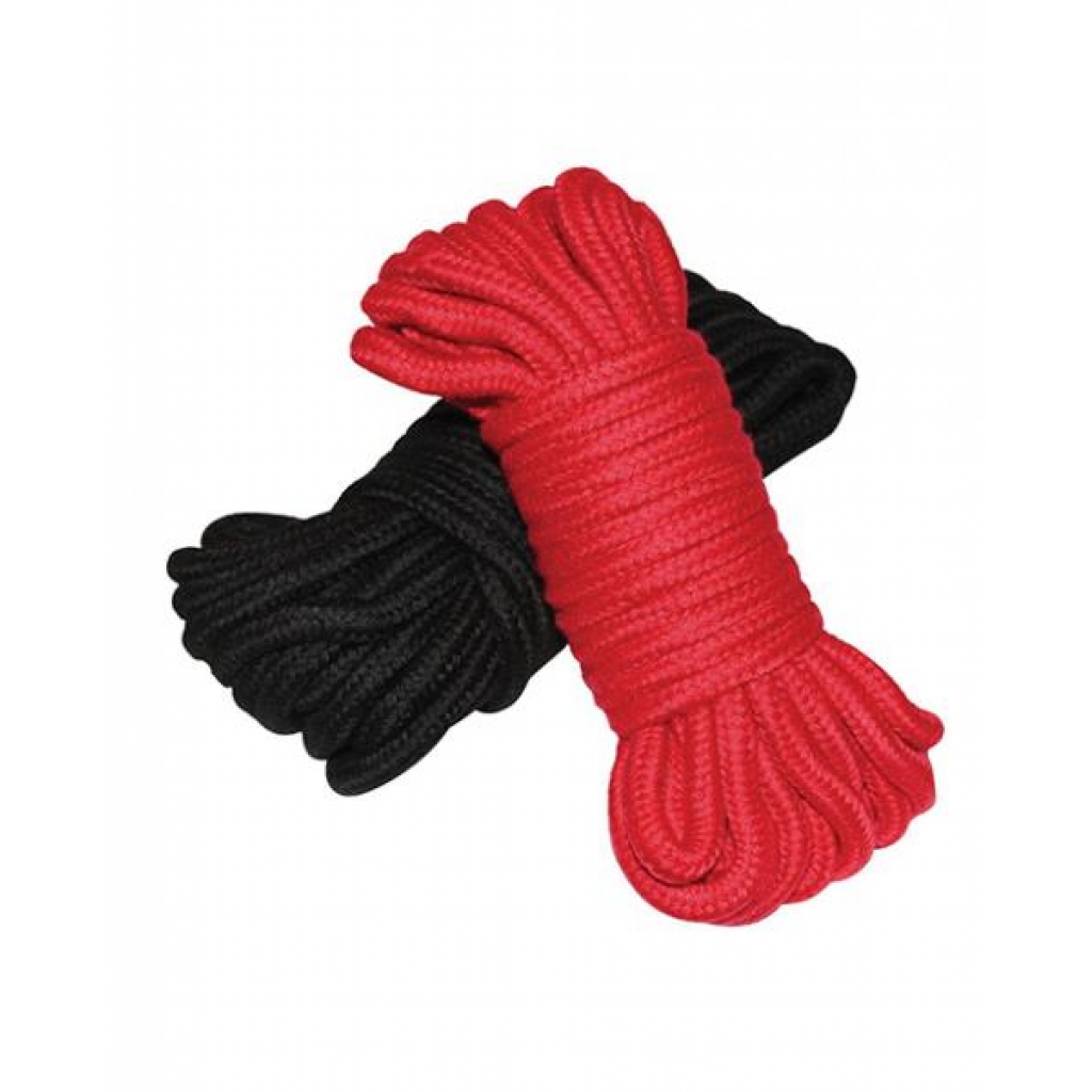 Plesur Cotton Shibari Bondage Rope - Black/Red