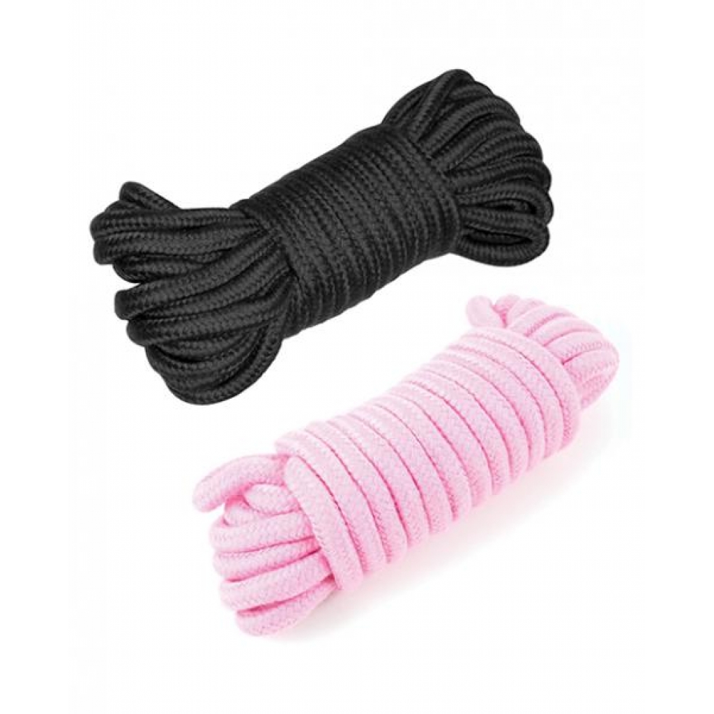 Plesur Cotton Shibari Bondage Rope - Black/Pink