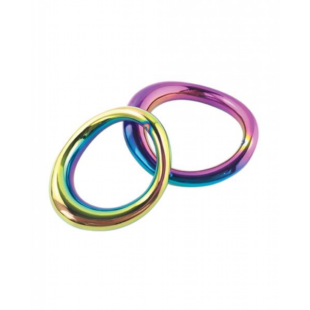 Plesur Stainless Steel Cock Ring - Rainbow