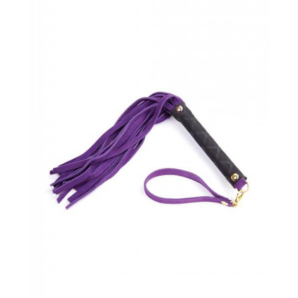 Plesur Mini Leather Flogger - Purple: Add a Spark of Excitement