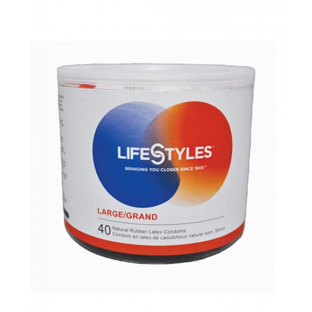 Lifestyles Large Latex Condoms - 40 Count Pack