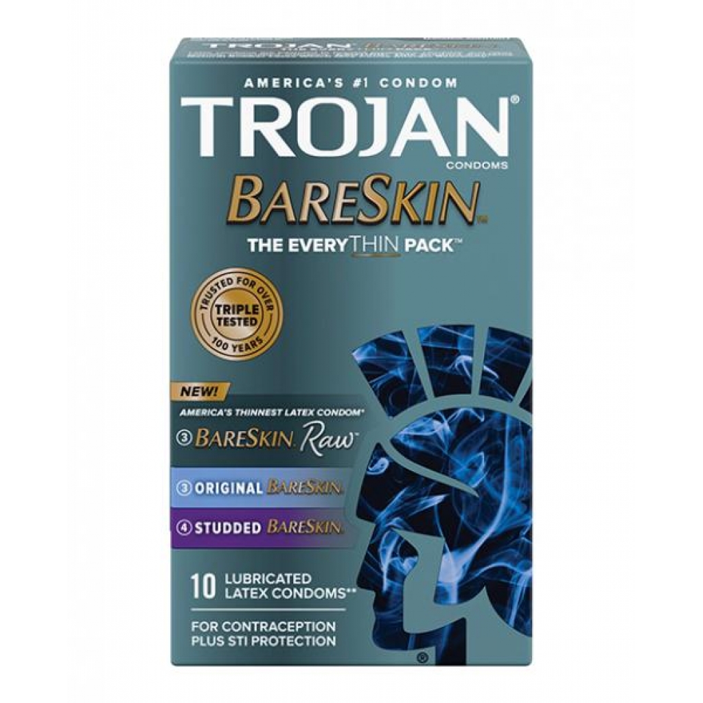 Trojan Bareskin Everything Condom - Variety Pack Of 10