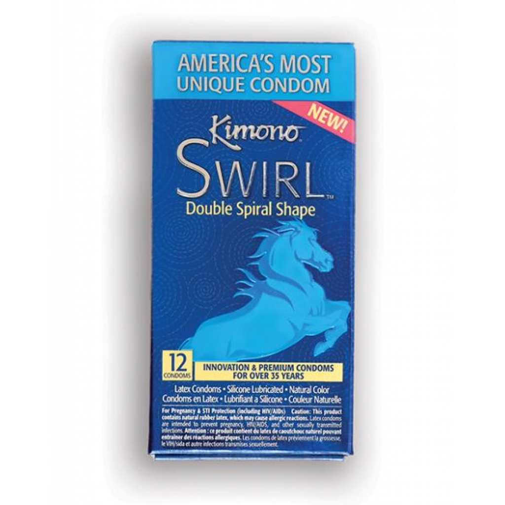 Kimono Swirl Condom - Pack of 12 - Enhanced Pleasure