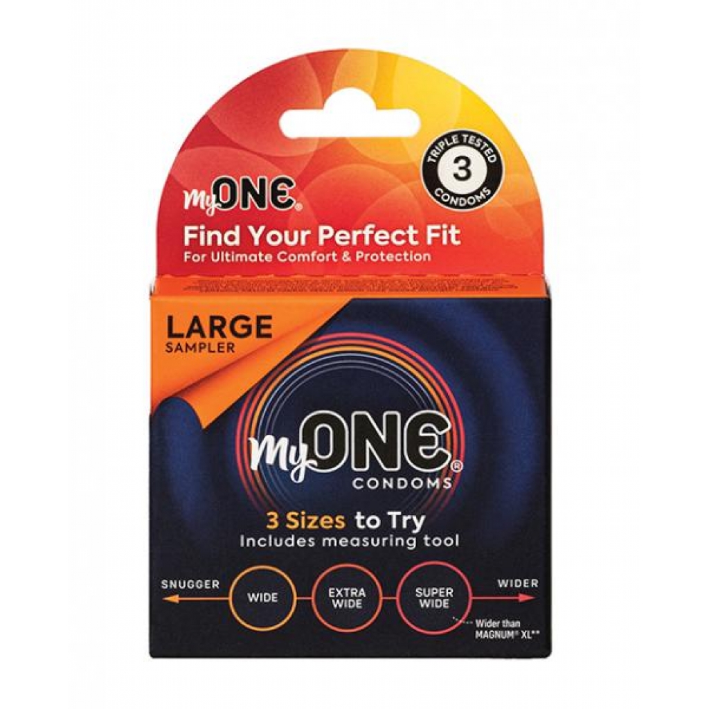 MyONE Custom Fit Large Sampler Condoms - Pack of 3