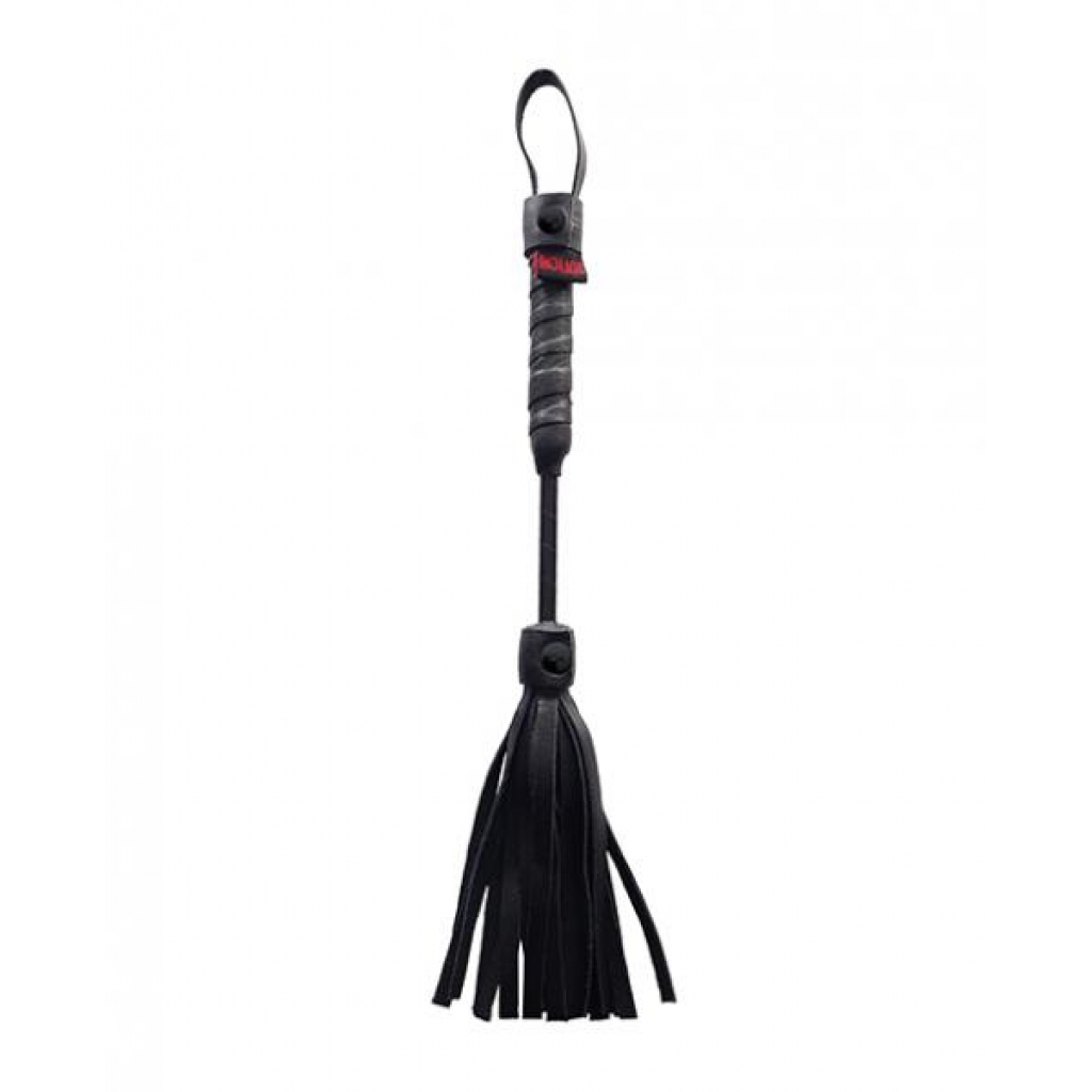 Rouge Mini Leather Flogger - Black