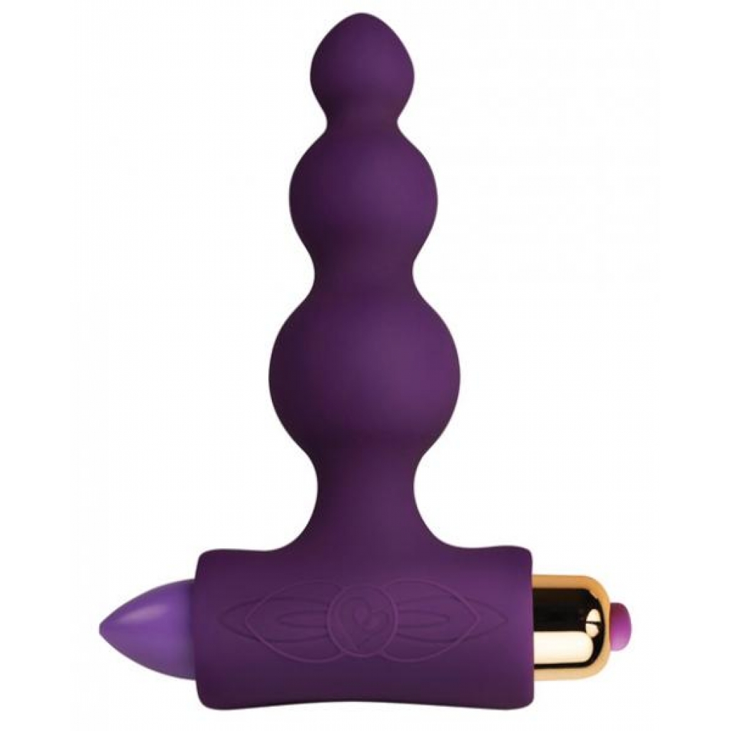 Petite Sensations Bubbles Vibrating Anal Plug - 7X Purple for Beginners