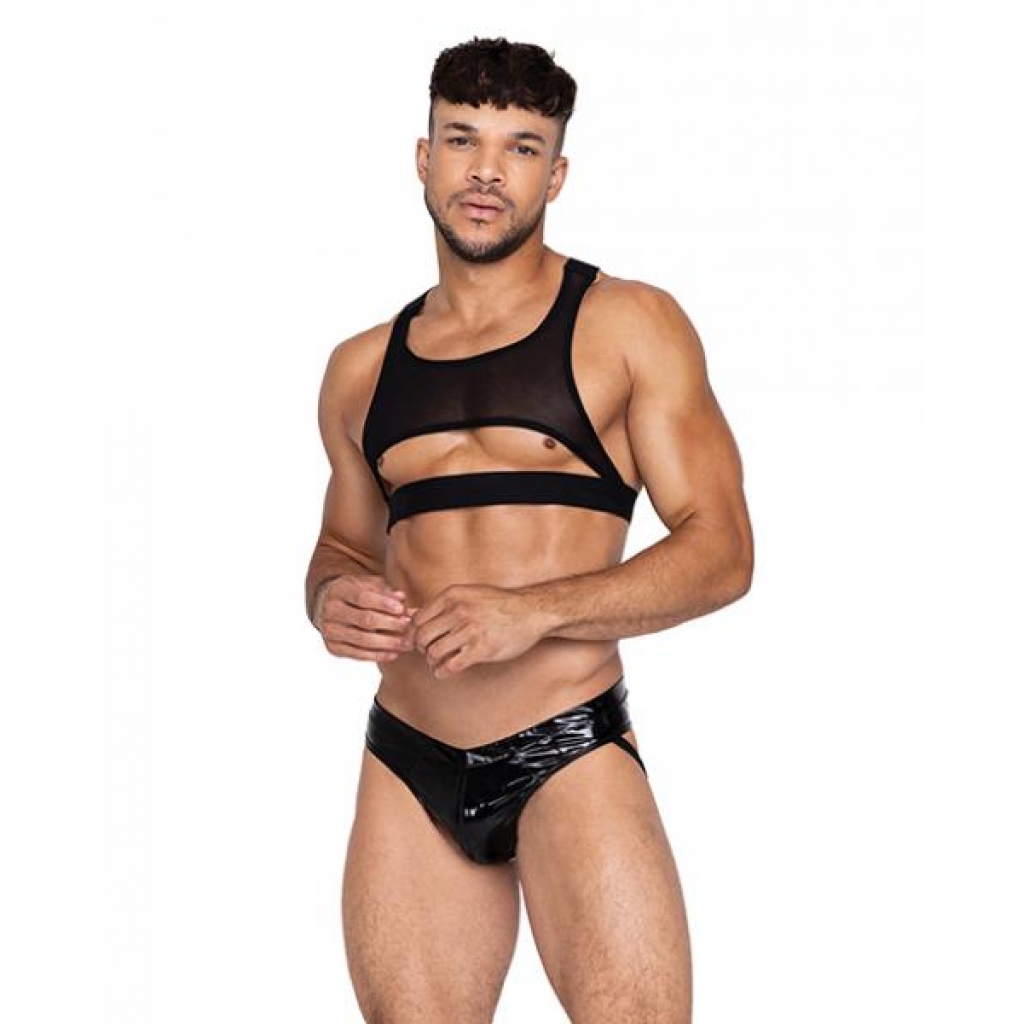 Voyeur Harness - Soft Mesh Chest Yoke