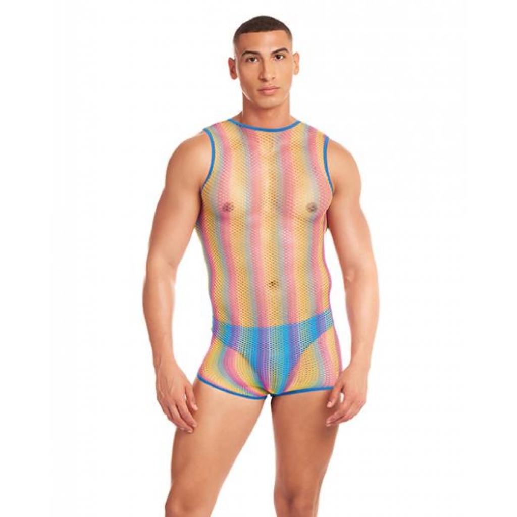 Rainbow Party Pride Star Mesh Singlet - 2 Pc Set