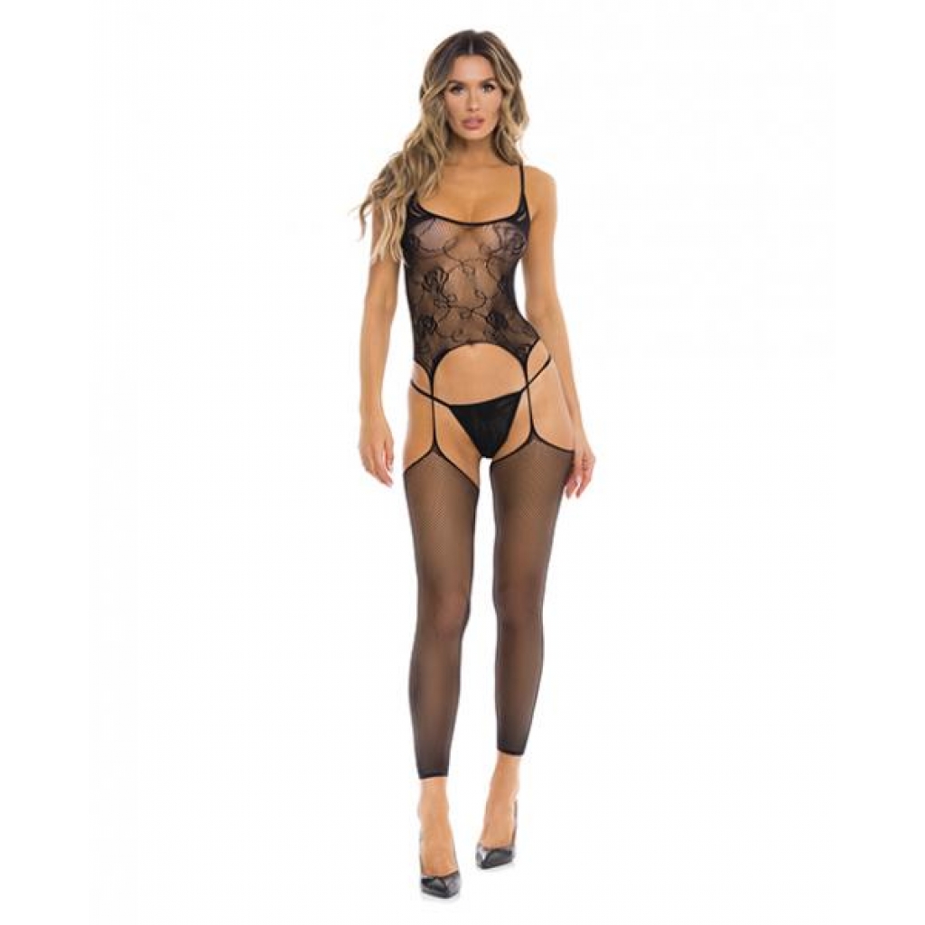 Rene Rofe On All Night Bodystocking W/G-string - Black