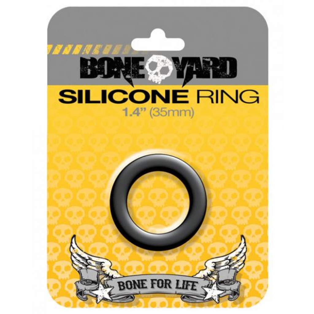 Boneyard Silicone Ring - 1.4 Inches - Black