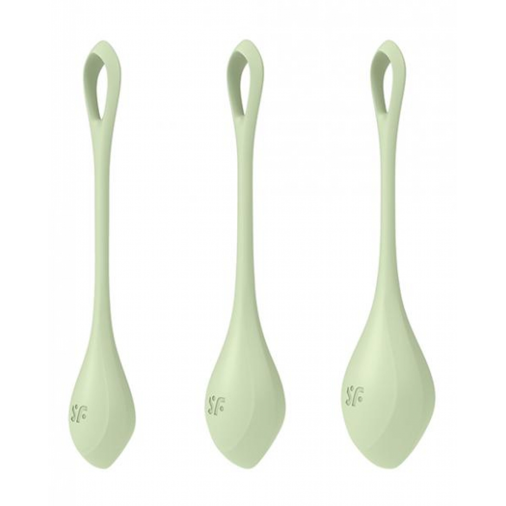 Satisfyer Yoni Power 2 Balls Training Set - Light Green