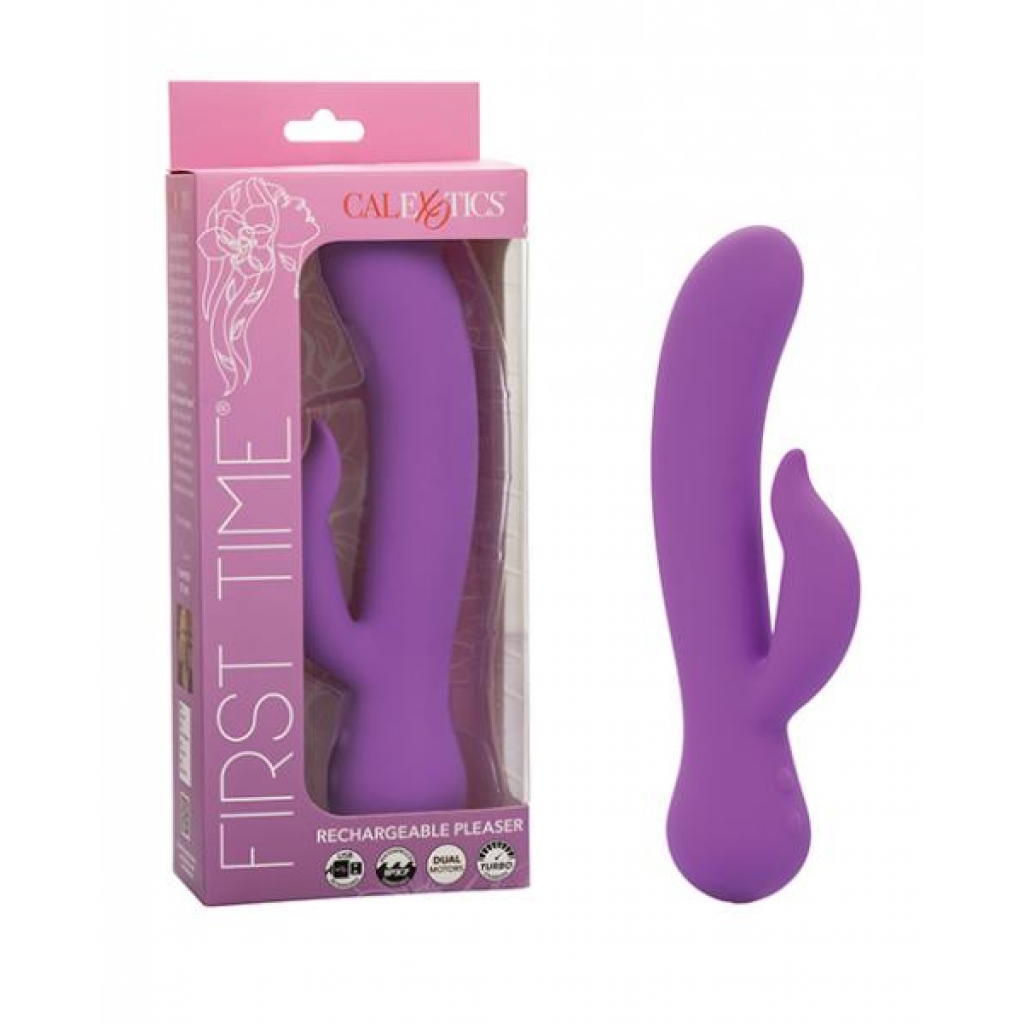 First Time Rechargeable Pleaser Vibrator - Purple