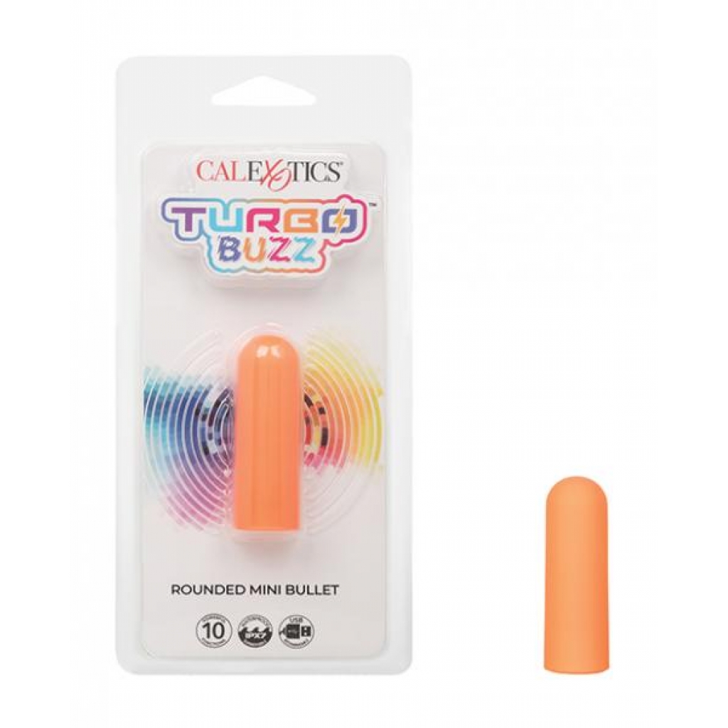 Turbo Buzz Rounded Mini Bullet Stimulator - Orange