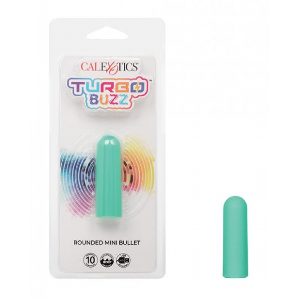 Turbo Buzz Rounded Mini Bullet Stimulator - Green Power