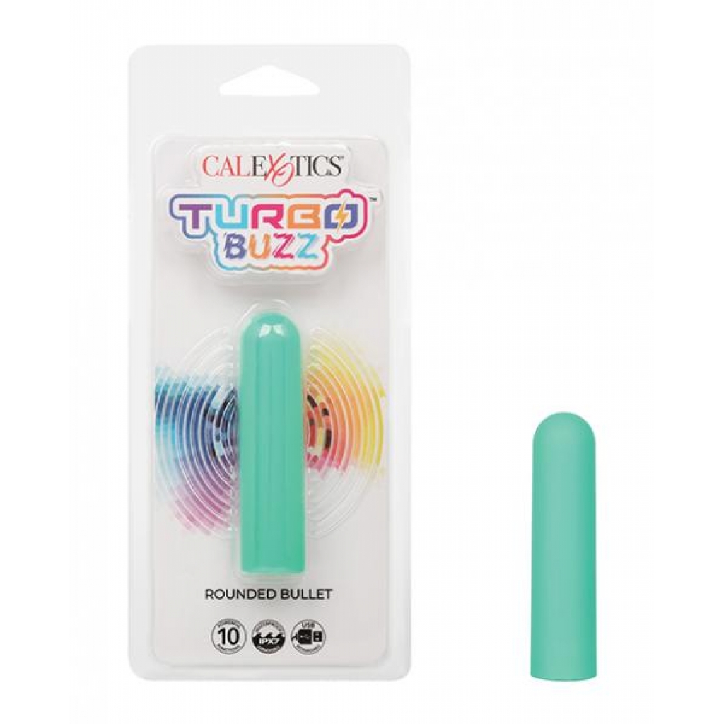 Turbo Buzz Rounded Bullet Stimulator - Green Pleasure Device