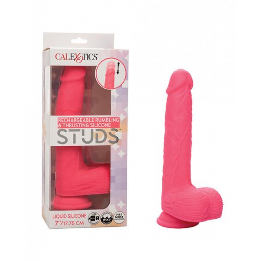 Silicone Studs Rechargeable Rumbling & Thrusting Vibrator