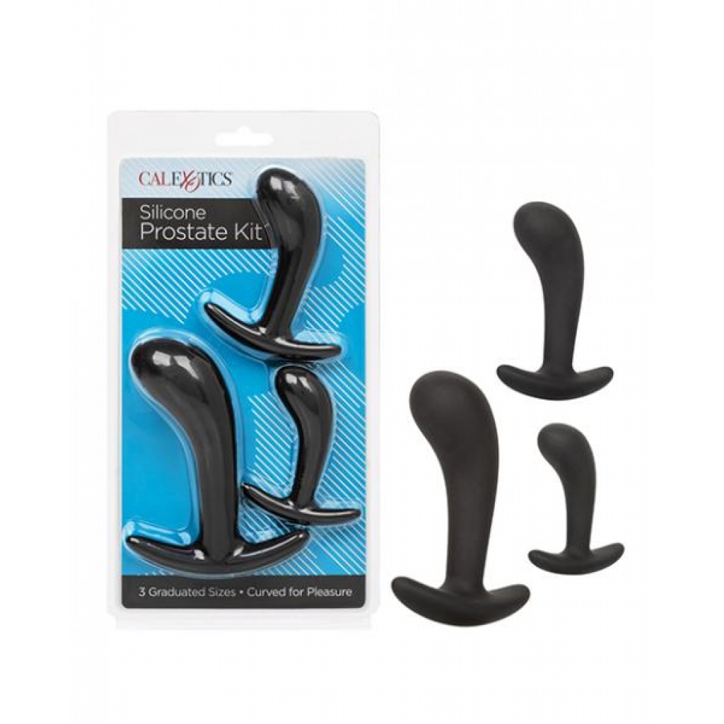 Silicone Anal Training Prostate Kit - Black