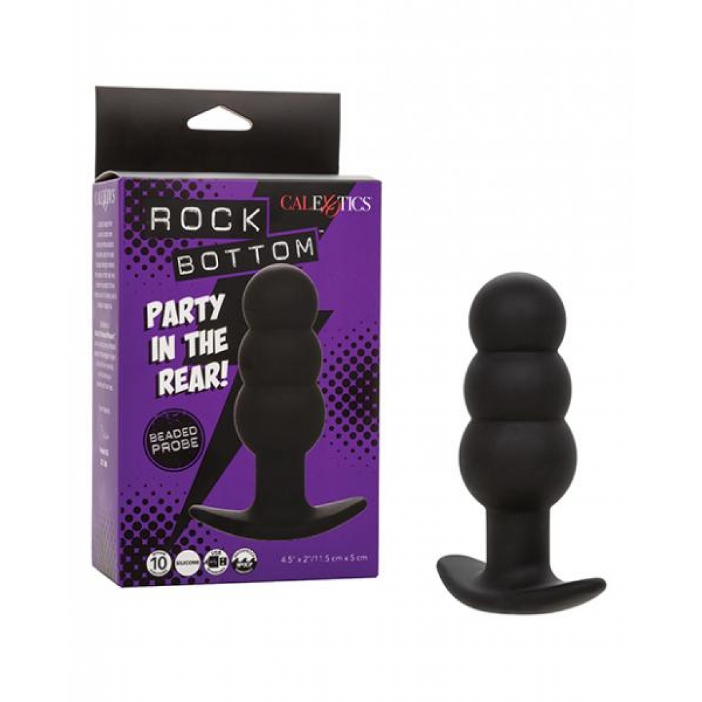 Rock Bottom Beaded Anal Probe - Black