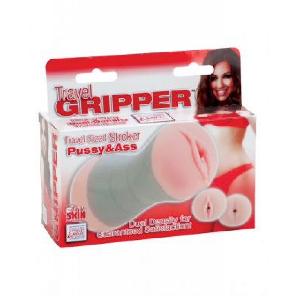 Travel Gripper Dual-Entry Pussy and Ass Stroker