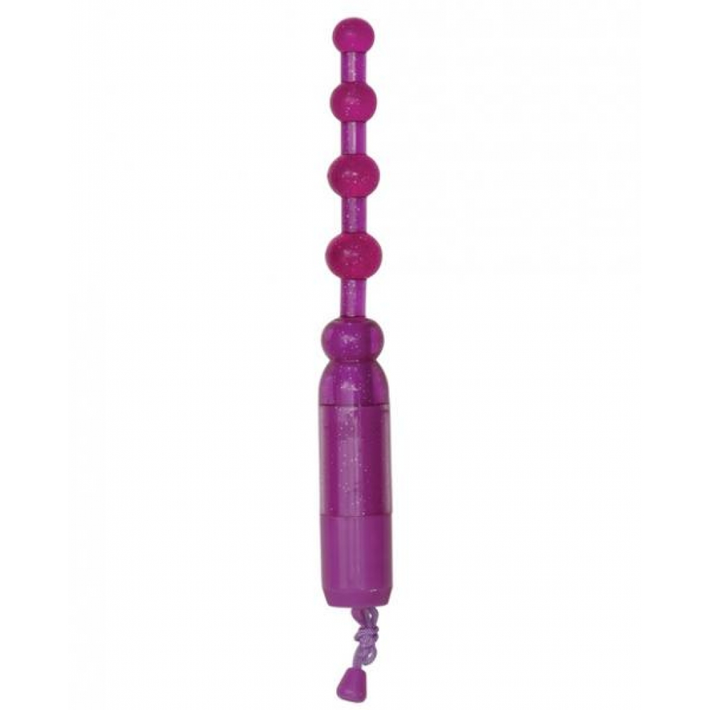 Waterproof Vibrating Pleasure Beads-Purple - Cal Exotics