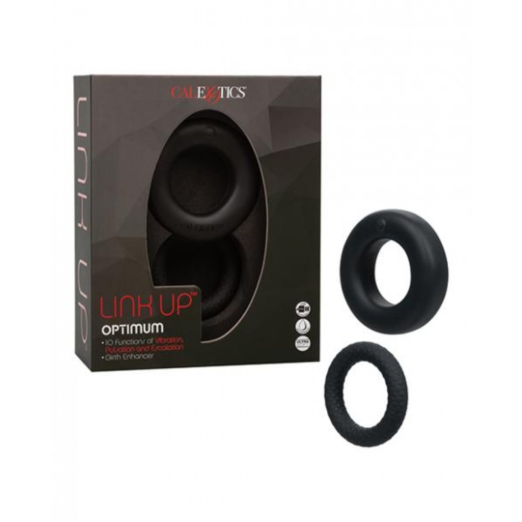 Link Up Optimum Dual-Density Vibrating Stimulator Ring - Black