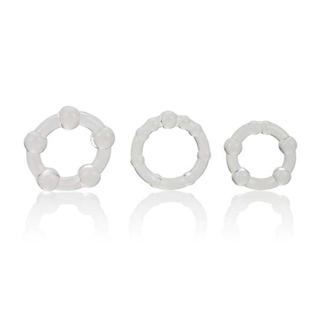 Island Rings - Clear Cock Ring Set for Sustained Pleasure