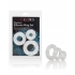 Premium Silicone Ring Set - Clear - Pack of 3