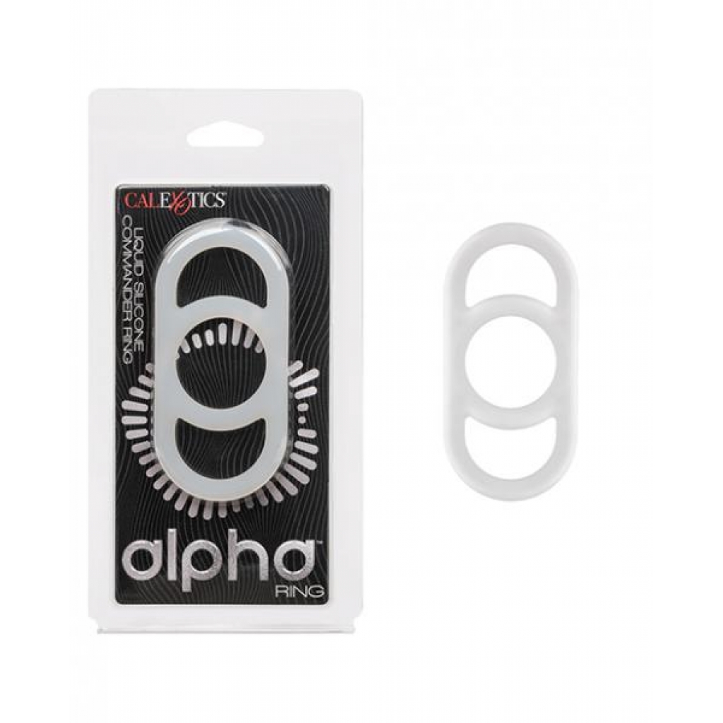 Alpha Liquid Silicone Commander Cock Ring - Natural - California Exotic Novelties