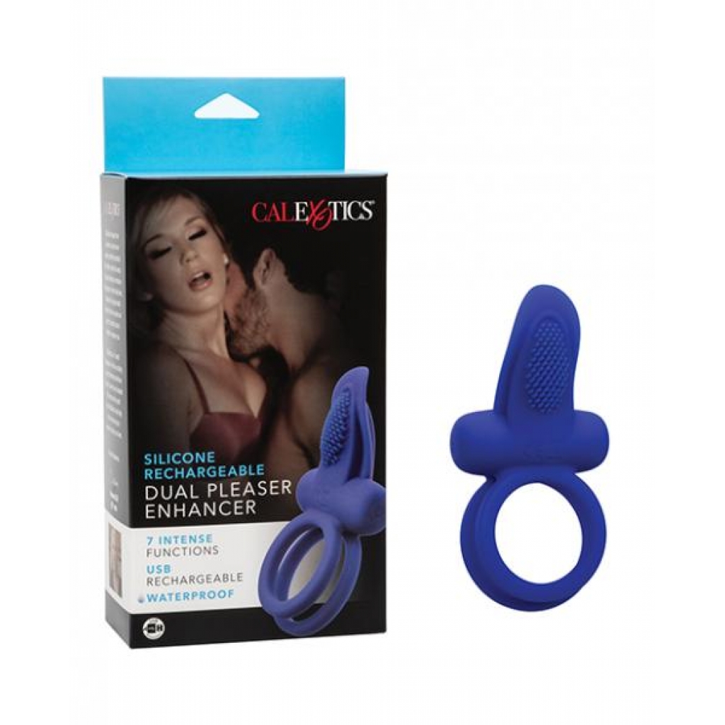 Couples Enhancers Silicone Rechargeable Dual Pleaser Enhancer