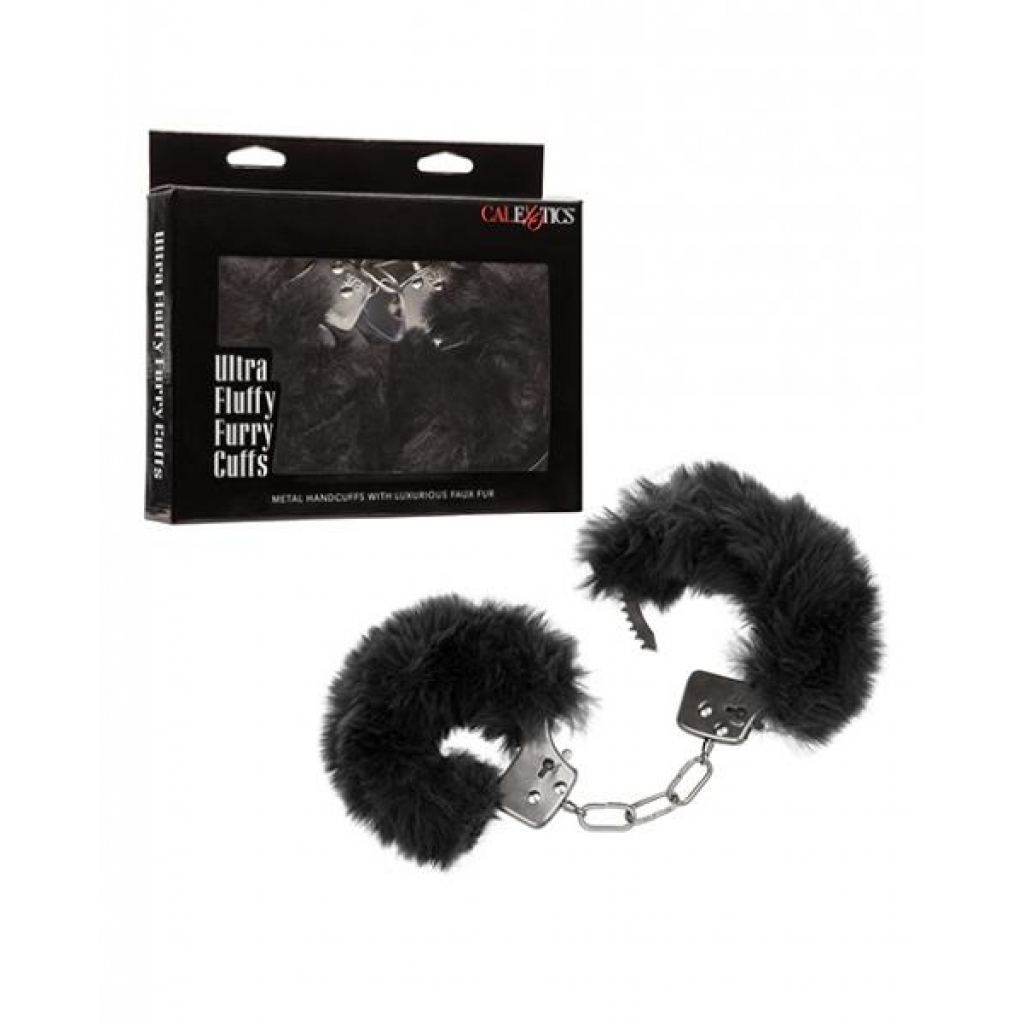 Ultra Fluffy Furry Cuffs - Black - Sensational Restraints