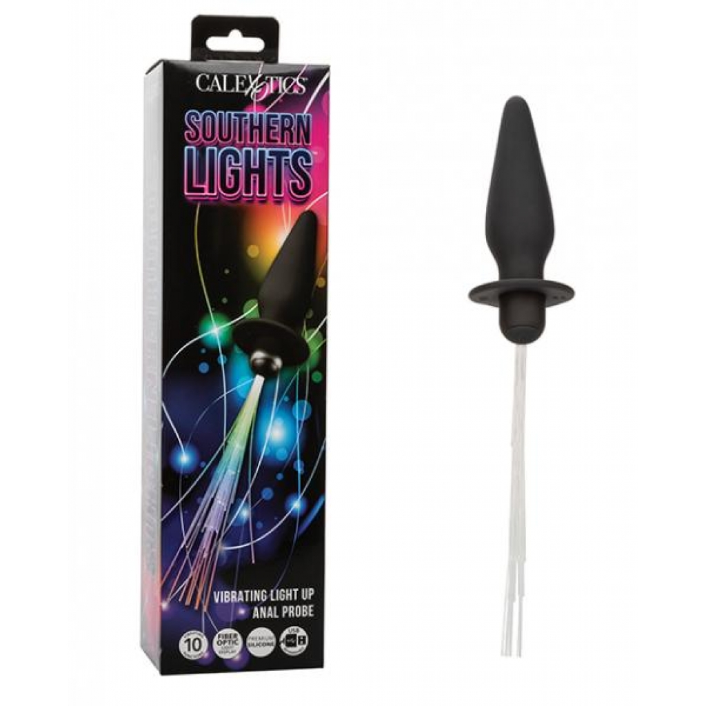 Southern Lights Rechargeable Vibrating Light Up Anal Probe - Black