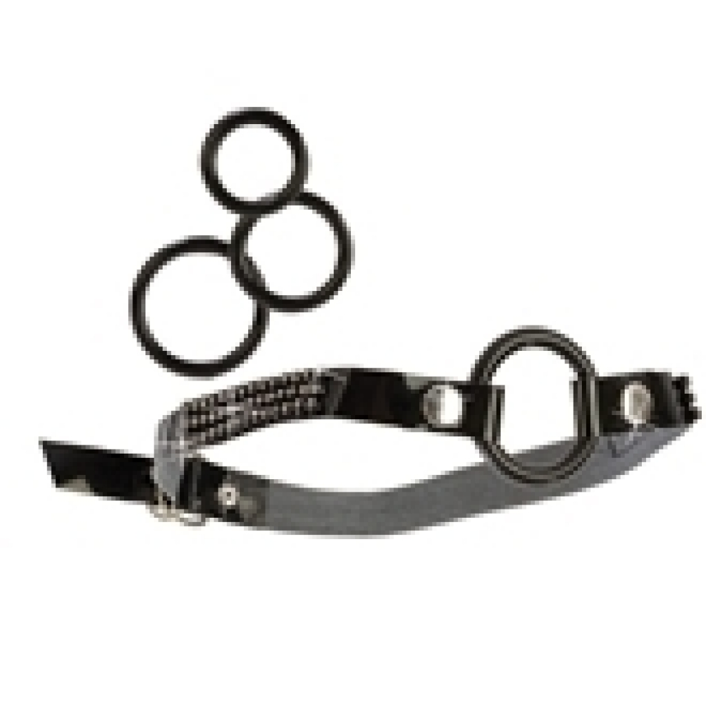 Open Ring Gag with Interchangeable Rings for Fetish Play