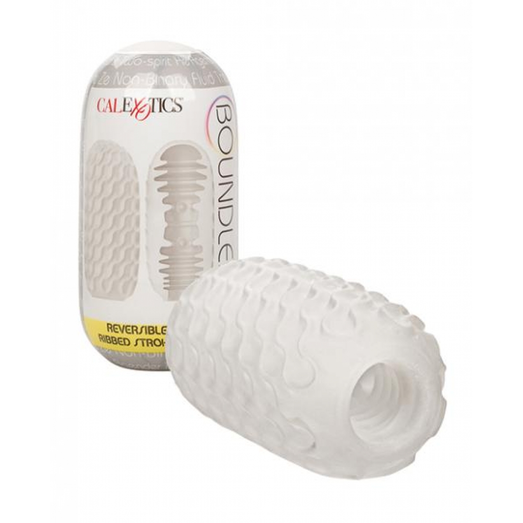 Boundless Reversible Ribbed Stroker - White