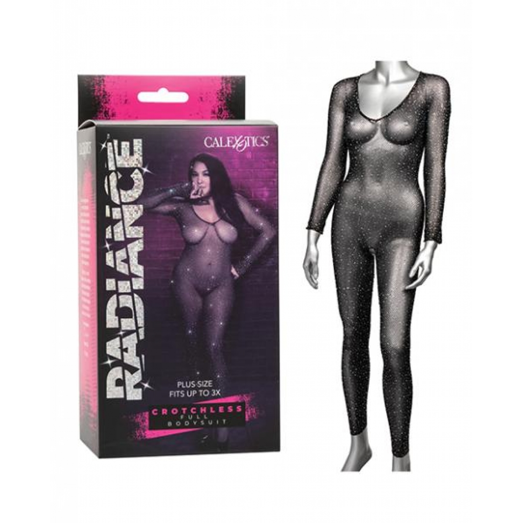 Radiance Crotchless Full Body Suit - Black (Queen Size)